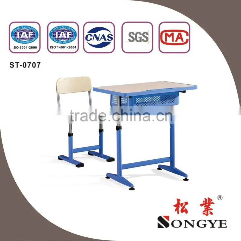 AP Good quality height adjust school desk with chairs