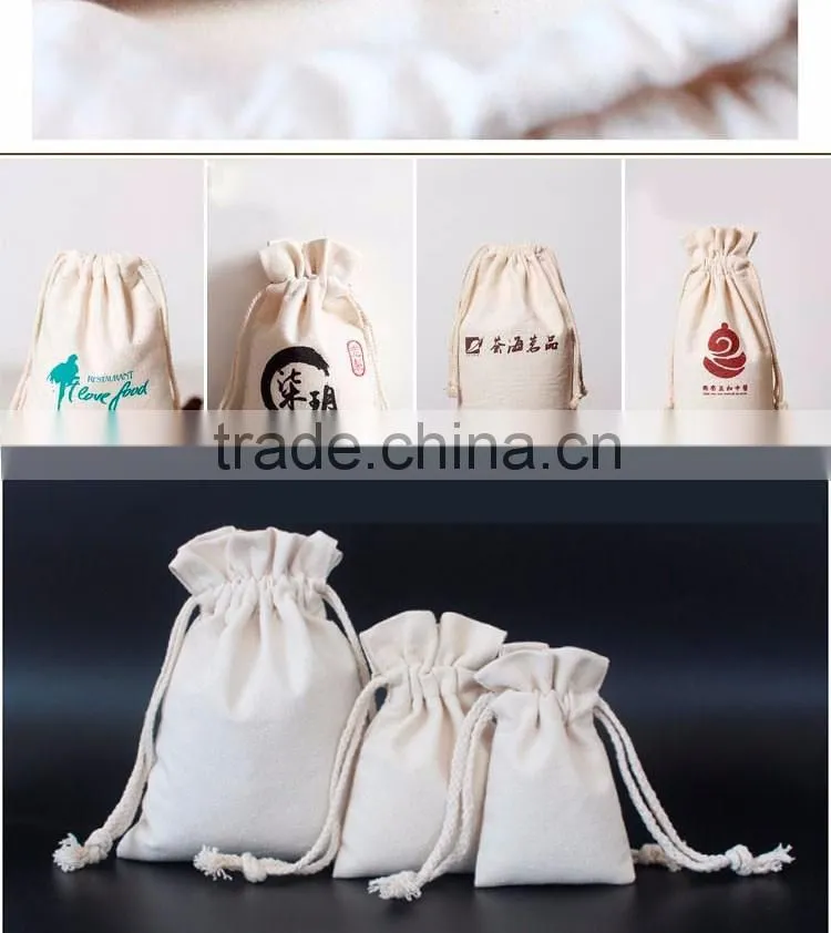 Custom canvas and cotton drawstring bag