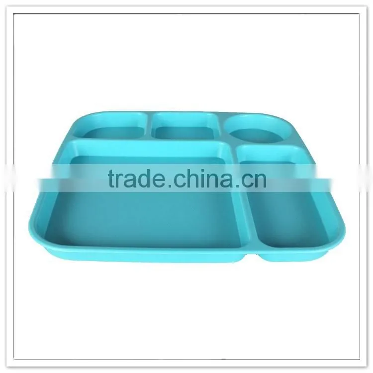 Hot selling food grade reusable melamine divided lunch tray