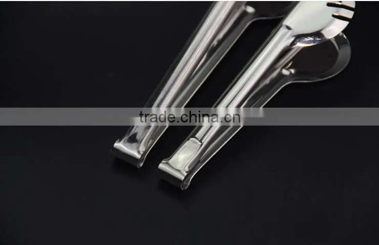 Steak Grip Kitchen Food Vegetable Spring Clip Clamp Stainless Steel BBQ Tongs