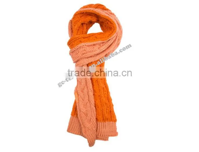 100% acrylic assorted/multi knitted scarf with fashion style