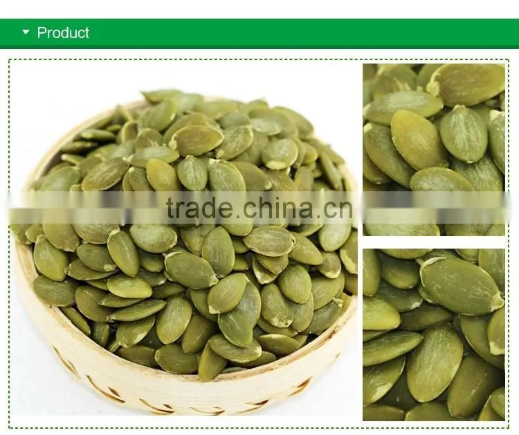 EU standard Pumpkin seeds kernels shine skin grade AA