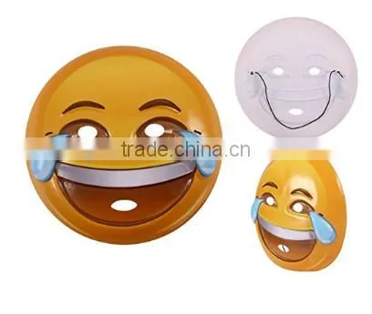 High Quality Plastic PVC Mask Emoji Smiley Emoticon Fun Ultra Alsino Suitable for Adults and Teenagers with Elastic Fastening wi