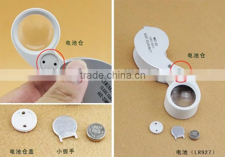 40X 25mm POWER JEWELER LOUPE LED LOOP MAGNIFIER MAGNIFING