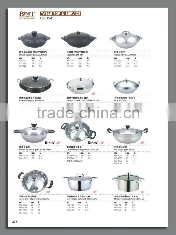 stainless steel Deluxe mini hot pot for single or double