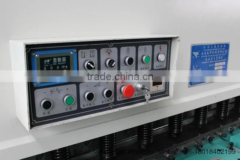 2015 Hot sale QC11Y-12*2500 Hydraulic guillotine shear ,cutting machine forming machine