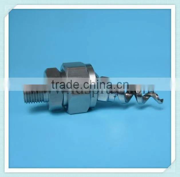SS swivel joint with brass or stainless steel spjt spiral nozzle