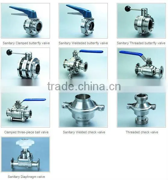 Sanitary 2" Butterfly Valve NPT valve
