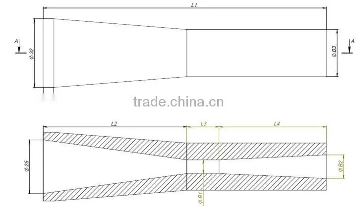 Longer service life carbide boron nozzle tungsten carbide nozzle