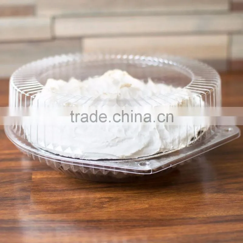 OEM round hinged clamshell cheesecake containers