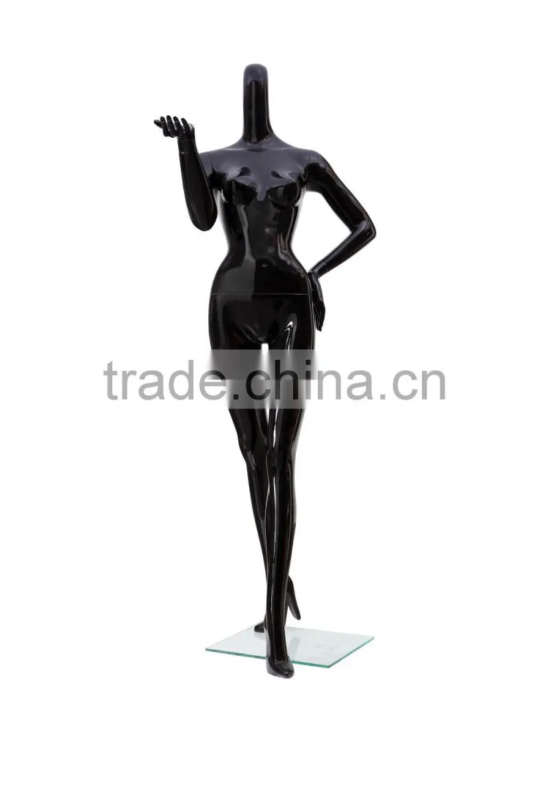 Long neck head window display female mannequin,fashion model for sale