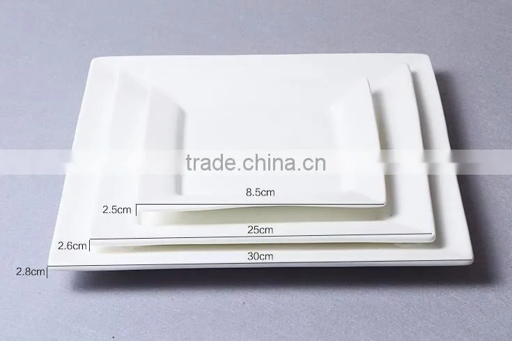 High quality white ceramic personalised plates