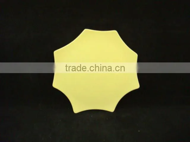 Polygon shape melamine cake plate