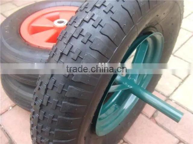wheel barrow wheel 14x4 rubber wheel 4.00-8 with steel rim