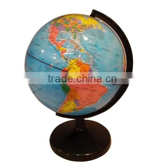 Quality school all plastic rotating 20cm world globe