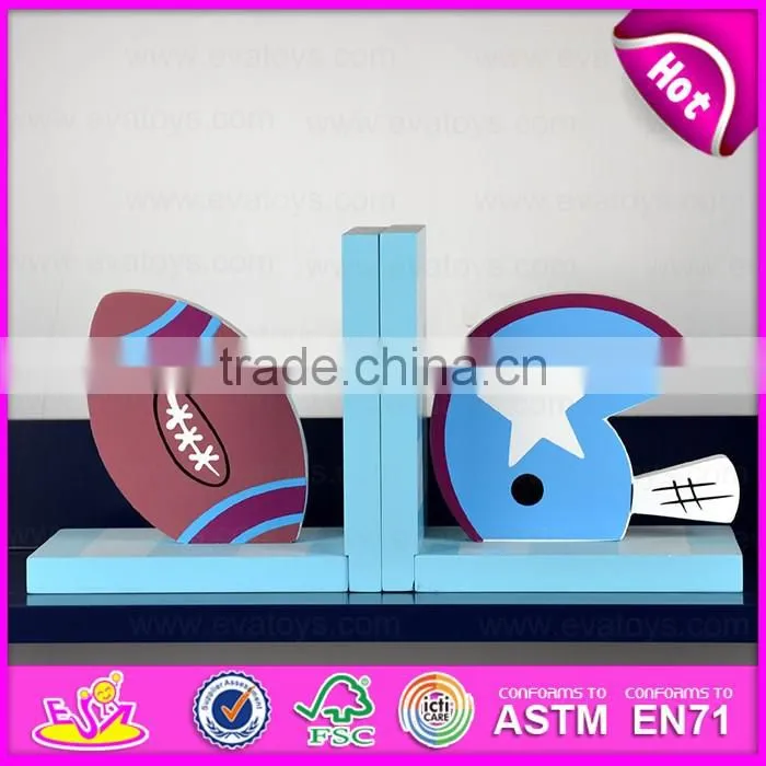 2017 brand new children rainbow wooden decorative bookends for sale W08D065