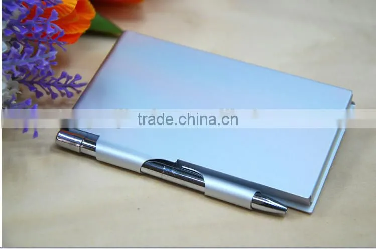 The Aluminum Metal notebook with pen