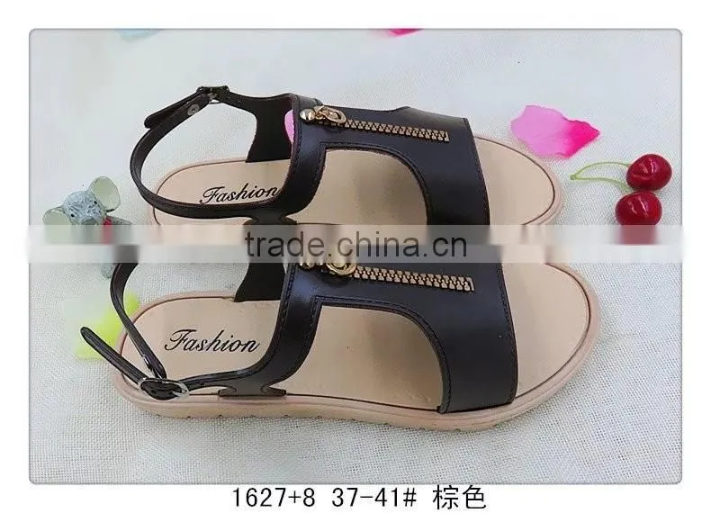 new design fashion with zipper sandal for women