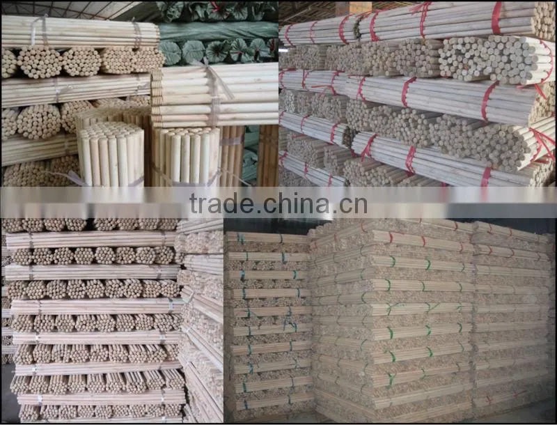 smooth surface natural wooden broom stick for broom&dustpans