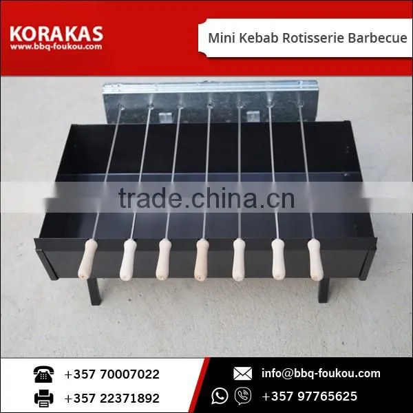 Hot Sale Powder Coated Easily Assembled Mini Kebab Rotisserie Barbecue