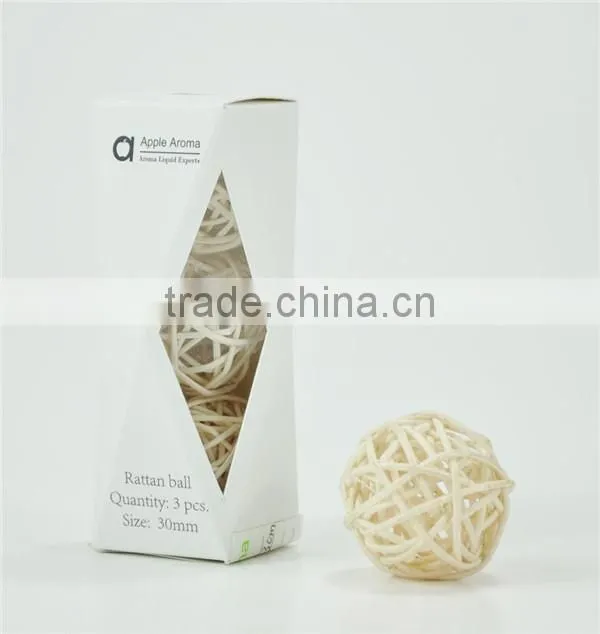 nice packing white natural decorative rattan ball