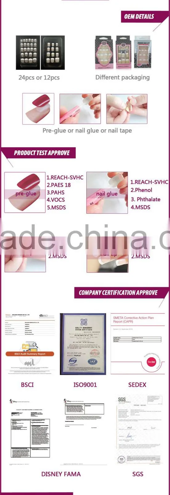 New air new arrival artificial nature color nail art decoration french tips