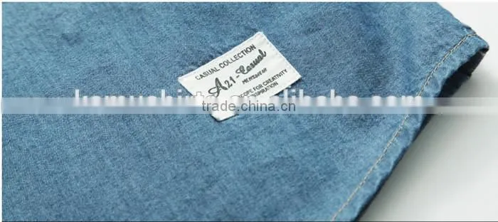 Wholesale China short sleeve men's shirt latest shirt designs for men denim shirt for men
