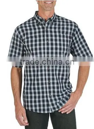 Men's Short Sleeve Woven 100%cotton Shirt