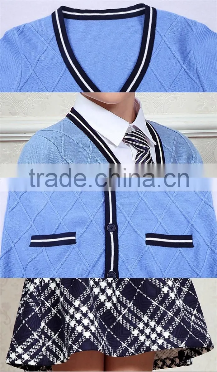 2017 new design Factory Price High Quality Children Primary School Uniform
