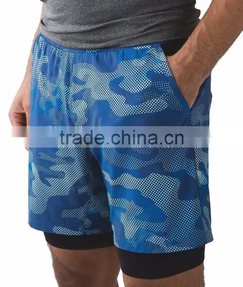 With tight under shorts sublimation mens running shorts training shorts