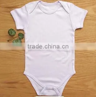 2015 Hot Sale Newborn Baby Romper Short Sleeve 100% Cotton Bodysuit
