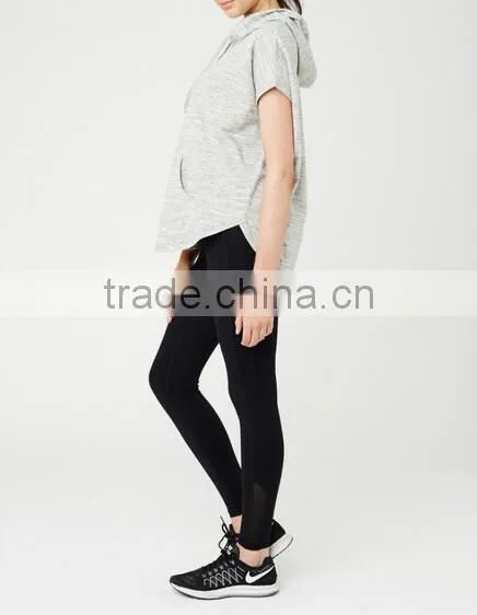 Maternity wear clothes pregnant women oversized short sleeve hoodie