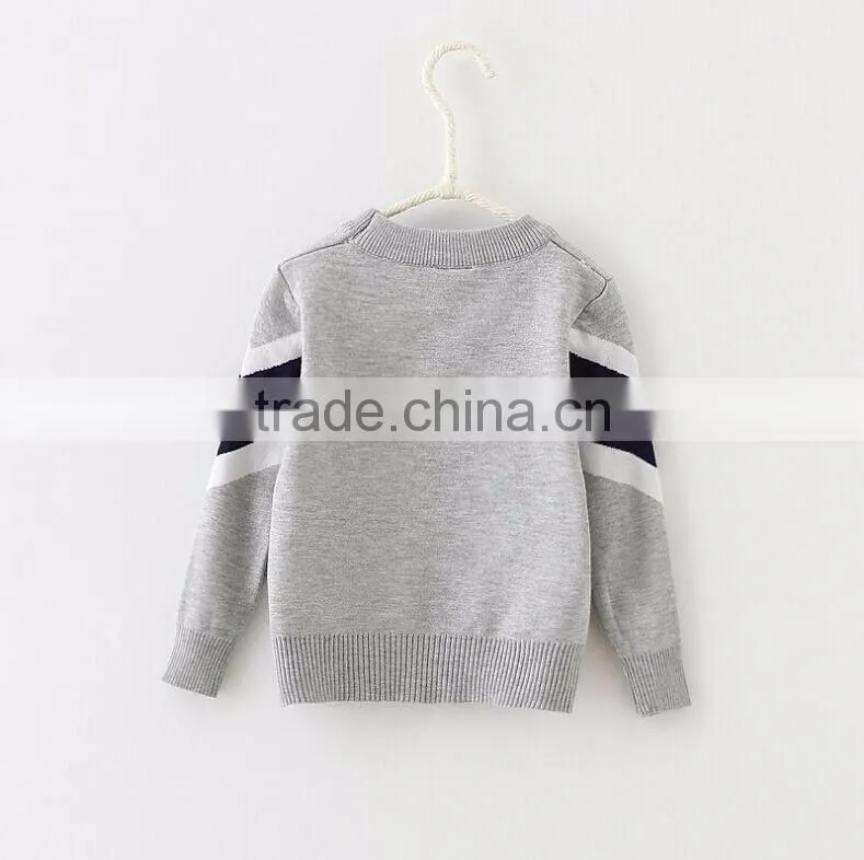Children Latest Color Patchwork Baby Boy Sweater Designs