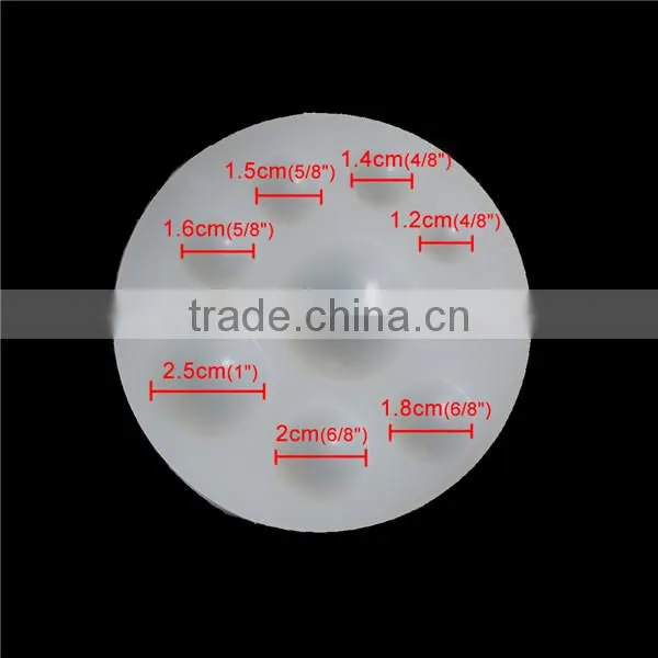 Silicone Resin Mold Round White 8.4cm Dia.