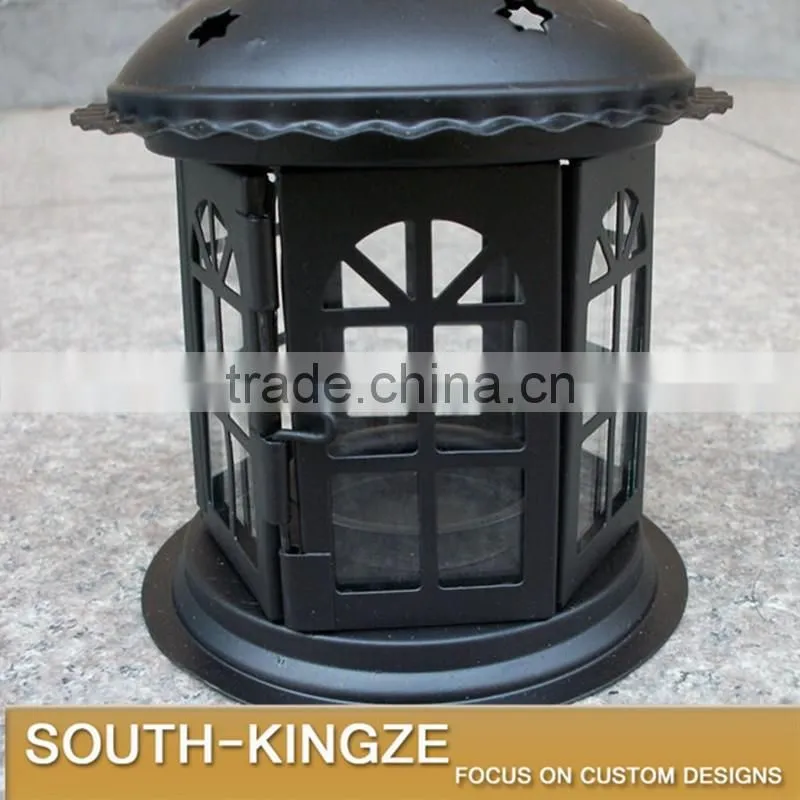 Black/White Iron Menorah/Candle Holder