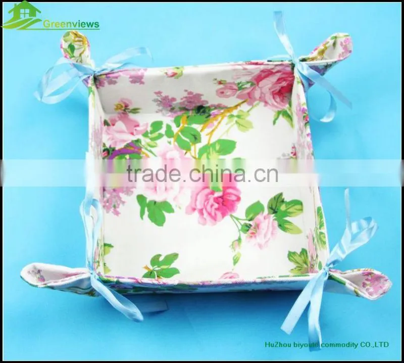 Foldable decorative fabric non-woven storage box with lid fabric storage box