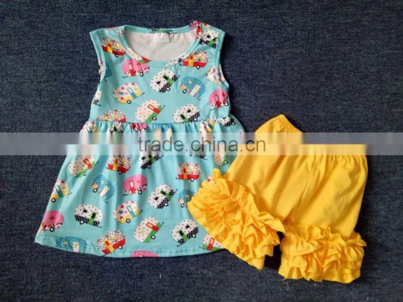 CH00260YIWU BOYA Cotton milk silk dress cotton love de paris new fabric pattern kids clothes wearing boutique dresses