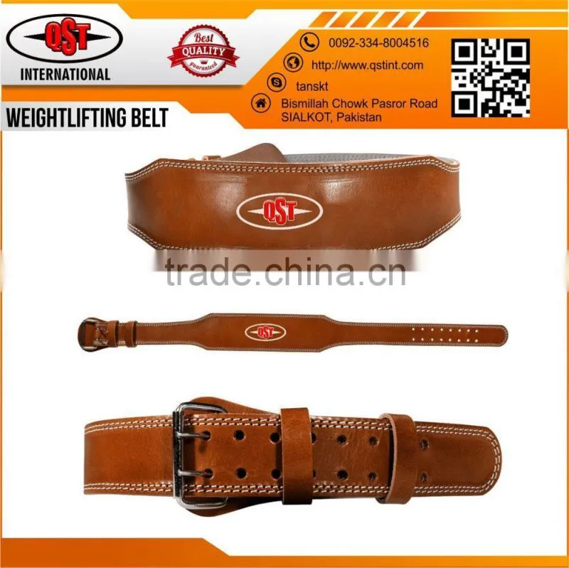 Custom Leather Weightlifting Belt / Crossfit Training Belt Gym Fitness Weight lifting