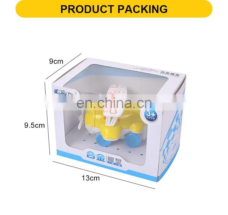 Window box packing 9 cm mini mental friction air plane