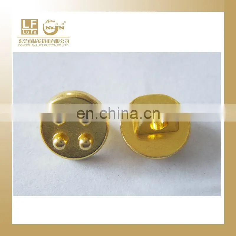 one hole sewing button in golden color