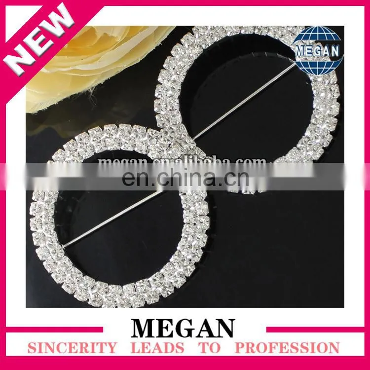 crystal rhinestone buckle crown and round for wedding invitations