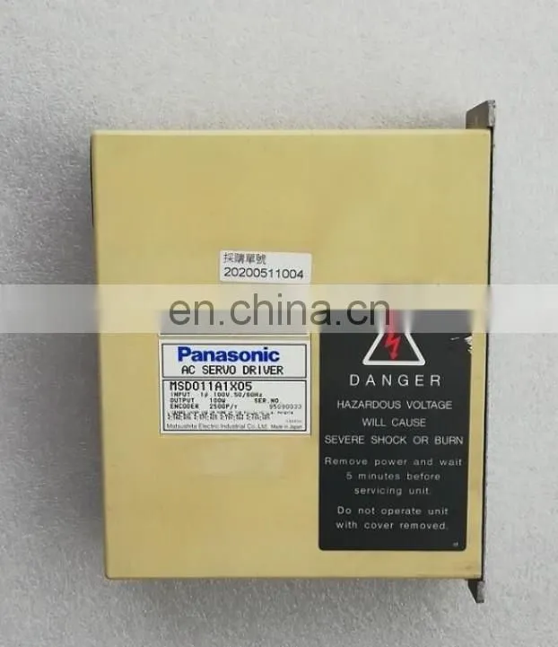 Original Panasonic MSD011A1X05 AC Servo Motor Drive