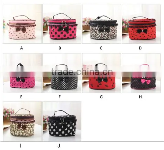 Portable lace border flower series makeup bag, large contents