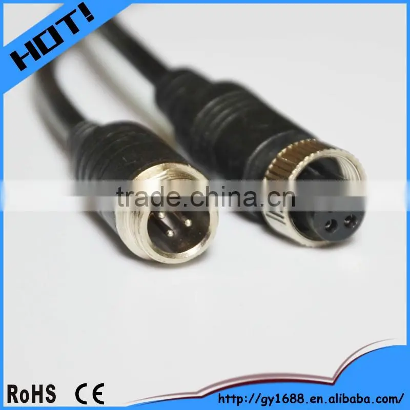 5 pin din connector to aviation M12 extend av cable for car 5m