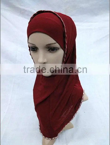 A456 muslim turban ITY NEW 2PCS PLAIN MUSLIM HIJAB