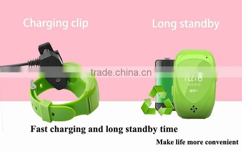 2015 Mini GPS Tracker Watch For Kids SOS Emergency Anti Lost Smart Mobile Phone App Bracelet Wristband Two Way Communication