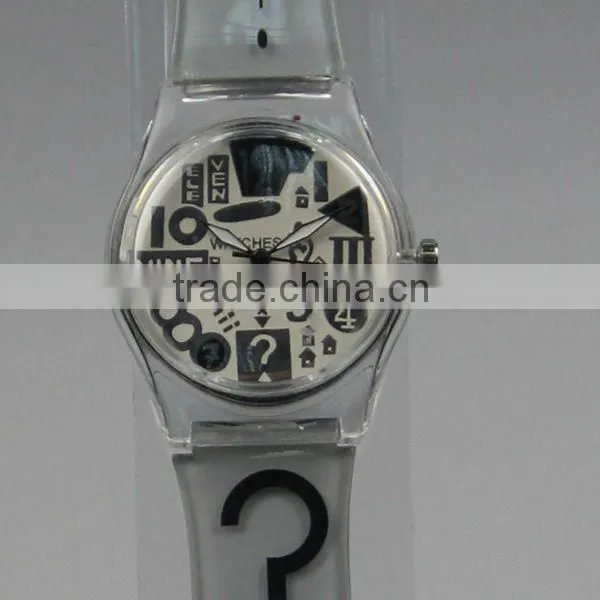 colorful designed cheap plastic watches, plastic colorful watch
