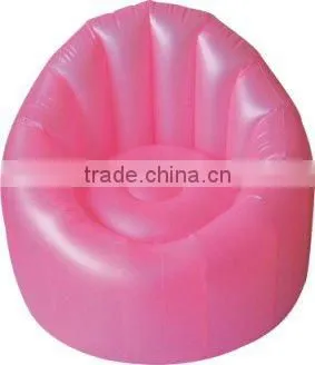 red flocked pvc inflatable double sofa