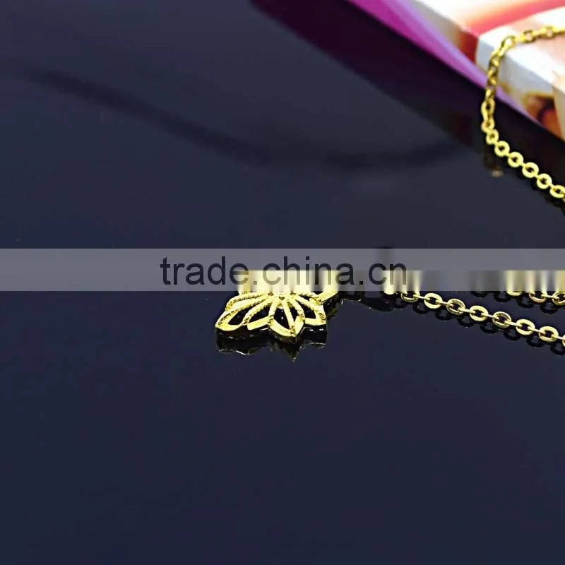 importing jewelry from china stainless steel jewelry flower necklace gold