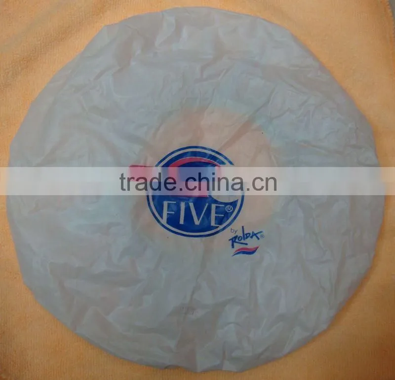 Printed logo pvc shower cap